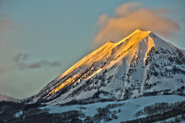 Alpenglow on Mount Gothic Crested Butte Colorado.